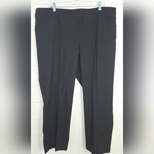 Tribal Fia High Rise Straight Pull On Classic Black Women's Pants 22w